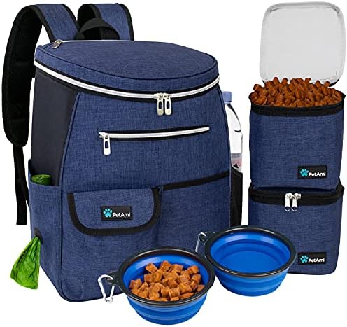 PetAmi Dog Travel Backpack 27L Airline Approved Pet Supplies Bag, Navy Blue by PetAmi