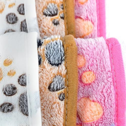 Dog Blankets for Large Dogs, 3 Pcs Dog Blanket Washable, Soft Fluffy Flannel Pet Blanket Mat Cover for Bed Couch, Cute Print Puppy Blanket 60" x 50" - Image 2