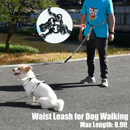 Two Point Control & Hands Free Dog Leash No Pull Black Large Dogs - Image 4