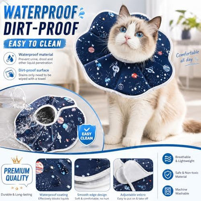 Mechpia Cat Cone Collar Soft, Cat Recovery Collar to Stop Licking, Protective Cat Neck Cone After Surgery for Small Medium Cats Kittens Puppies - Image 3
