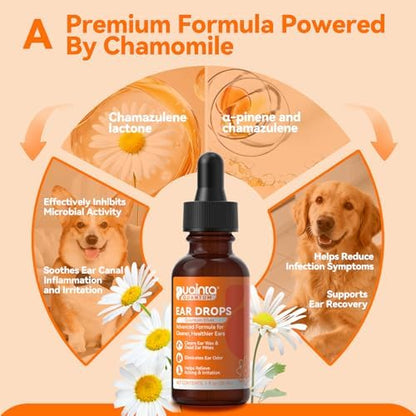 PUAINTA Dog Ear Cleaner Drops for Infection Treatment - Image 3