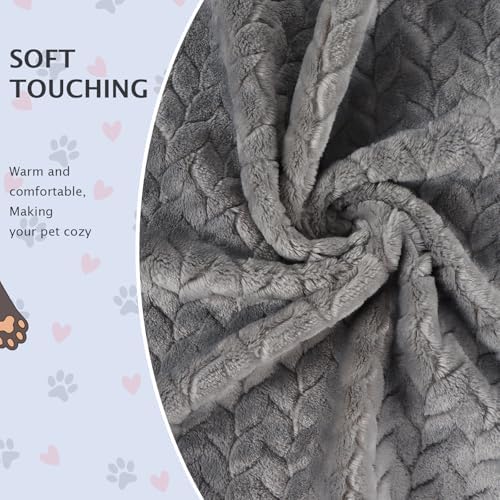 BVAGSS 6 Pack Small Dog Blanket, Super Soft Warm Pet Cover Blankets, Wheat Ears Print Puppy Fleece Flannel Blanket for Small Medium Dogs and Cats MW003 - Image 4