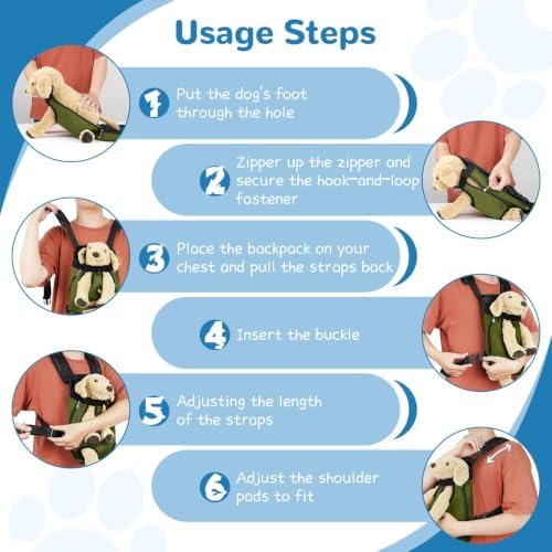 YUDODO Pet Dog Carrier Backpack Adjustable Front Carrier for Small Dog Cat - Image 3