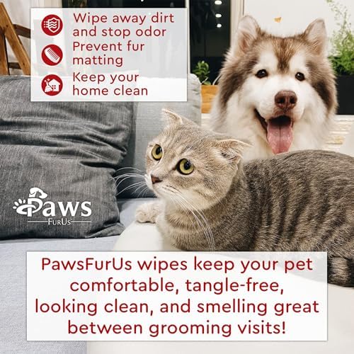 PawsFurUs® All-Natural Pet Wipes for Dogs & Cats - Doctor-Formulated for Total Pet Care with Antifungal & Antibacterial Protection, pH Balancing, Moisturizing, Deodorizing & Fast Itch Relief - 72ct. - Image 6