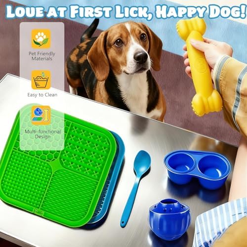 6 Value Pack Enrichment Toys for Dogs Lick Mat, Frozen Bone Power Chew & Frozen Dog Puzzle Toy, Treat Dispensing Slow Feeder Dog Enrichment Toys to Keep Them Busy for Stimulating & Cognitive Toys - Image 7