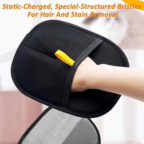 DelliodMaz 4 Packs Thickened Pet Hair Removal Gloves for Dogs & Cats, Electrostatic Pet Hair Remover Glove, Reusable Magic Brush Pet Hair Remover Tool for Clothing, Couch, Bed, Carpet, and Car Seat - Image 3