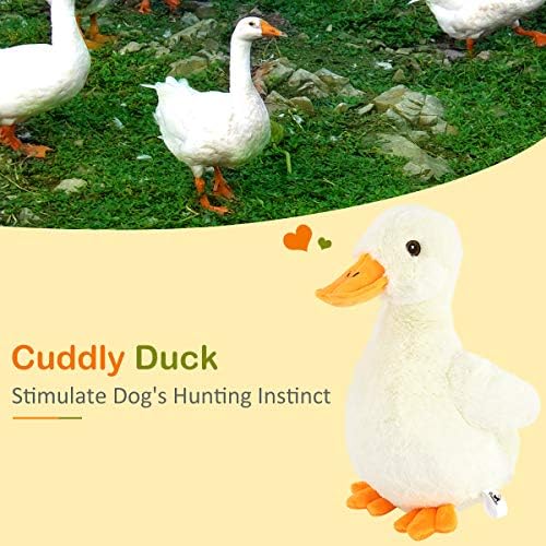 Pawaboo Squeak Plush Duck Dog Toy, Large 12'' Soft Stuffed Duck Pet Toys - Image 2