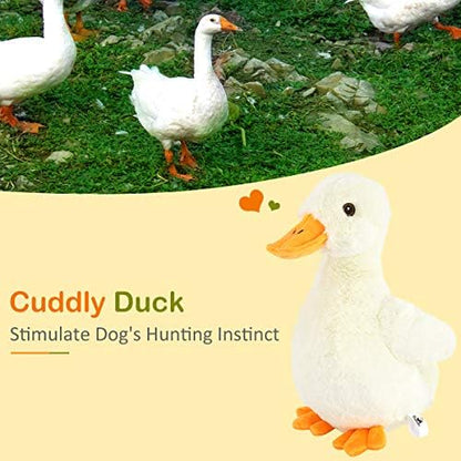 Pawaboo Squeak Plush Duck Dog Toy, Large 12'' Soft Stuffed Duck Pet Toys - Image 2