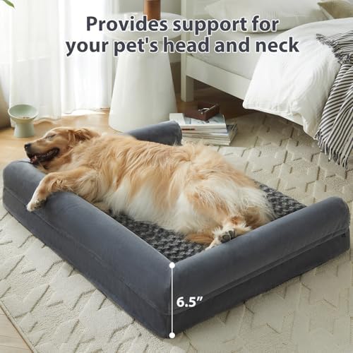 BFPETHOME Orthopedic Washable Large Dog Bed for Senior Dog Comfy Sleep - Image 3