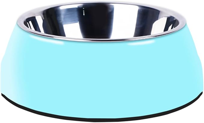 Pet Bowls Stainless Steel Dog Cat Pet Bowl Universal Pet Water and Food Bowls 4 Sizes and 5 Colors Available (XL, Blue)