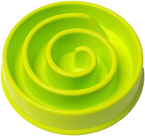 ALPHA DOG SERIES Non-Slip Maze Puzzle Bowl Slow Feeder Interactive Stop Bloat Stop Gas Improve Digestion Dog Bowl for Small and Medium Dogs (Green, Snail)