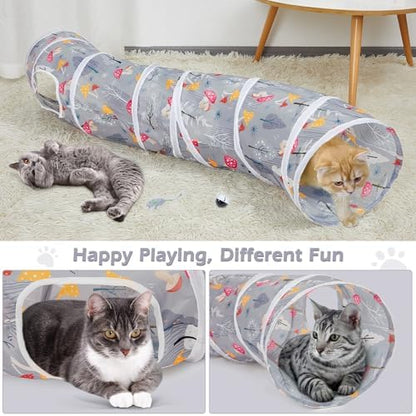 Glittme S-Shape Cat Tunnel, Foldable Cat Tunnels for Indoor Cats - Image 3