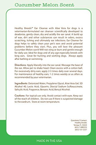 Healthy Breeds Dogue de Bordeaux Ear Cleanse with Aloe Vera Cucumber Melon 8 oz - Image 2