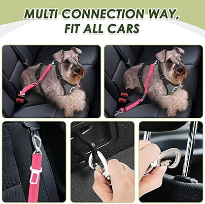 SlowTon Dog Seatbelt, 2 Pack Adjustable Heavy Duty Dog Safety Seat Belt - Image 4