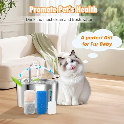 16 Sets Cat Water Fountain Filter Compatible with oneisall 67oz/2L - Image 6