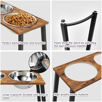 Elevated Dog Bowls for X-Large Dogs with Spill Proof Mat 2 X-Large 3000ML(13CUPS) Stainless Steel Dog Bowls, 16.5" Tall Raised Dog Bowl Stand,Dog Food & Water Bowls for Large, Extra Large Dogs - Image 6