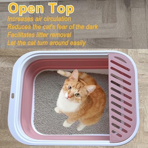 Low Entry Kitten Litter Box Collapsible Shallow Litter Box - Image 3
