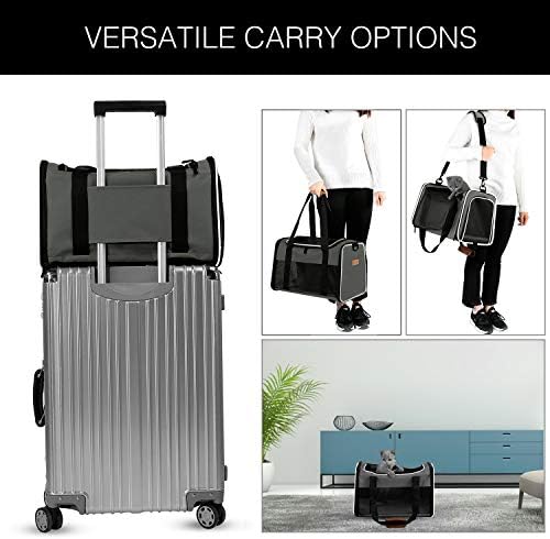 Cat Carrier - Portable Foldable Dog Pet Carrier, Soft-Sided Pet Bag up to 22 Lbs, Airline Approved Travel Puppy Carrier - Image 6