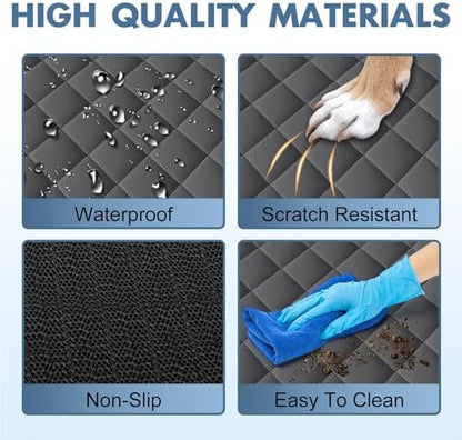 Waterproof Dog Backseat Cover for Cars, Non-Slip Pet Seat Protector,M-Grey - Image 4