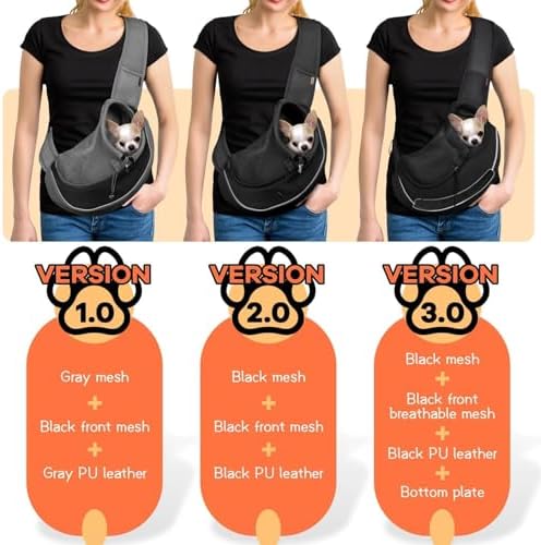 YUDODO Pet Sling Carrier for 5-9 lbs Small Dogs Cat Puppy Crossbody Carrier - Image 2