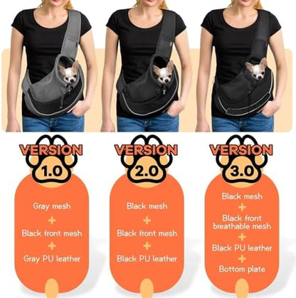 YUDODO Pet Sling Carrier for 5-9 lbs Small Dogs Cat Puppy Crossbody Carrier - Image 2