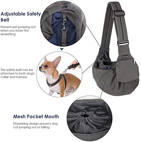 Lukovee Pet Sling, Small Pet Carrier, Hard Bottom Support & Safety Hook - Image 3