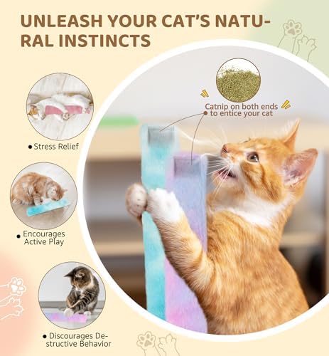 3 Pack Cat Kicker Toy Pillows, Interactive Plush Toys with Catnip Inside, Soft Durable Kick Sticks Teething Chew Toy, Cat Body Pillows for Indoor Cats & Kittens, Promote Exercise, Play & Cuddle - Image 4