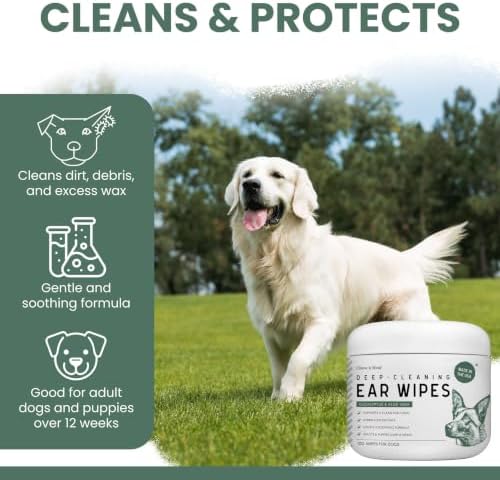 Deep Cleaning Dog Ear Wipes - 100 Wipes for Debris & Excess Wax - Image 3