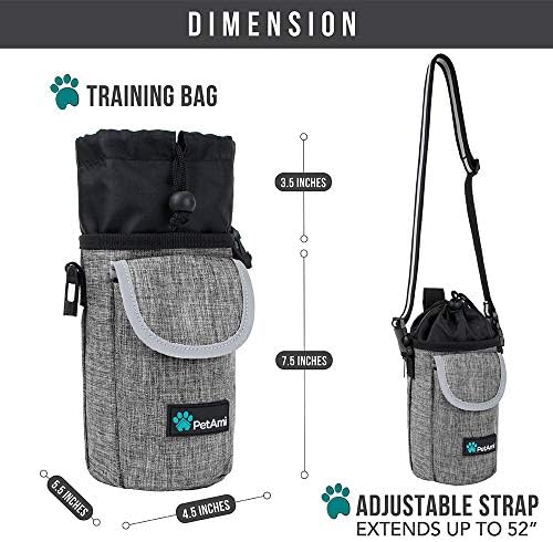 PetAmi Dog Treat Pouch, Large Hands-Free Training Bag, Gray - Image 6