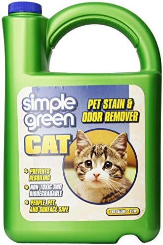 Simple Green Cat Stain & Odor Remover - Enzyme Cleaner for cat Urine, Feces, Blood, Vomit (1 Gallon Refill) by SimpleGreen