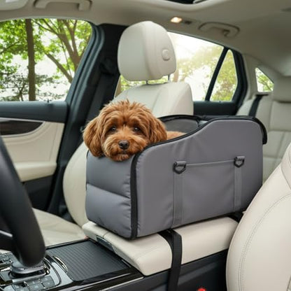 Center Console Dog Car Seat for Small Dogs Under 13LBS Grey by YetstockDirect