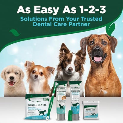 Vet's Best Finger Dental Wipes for Dogs & Cats–Oral Care Wipes for Teeth Cleaning, Fresh Breath, and Tartar Control – Gentle Finger Pads for Pet Dental Hygiene and Plaque Removal,50 Count(Pack of 2) - Image 6