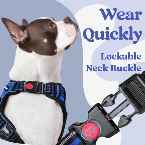 rabbitgoo Dog Harness Medium Sized, Updated Easy On & Off with 3 Buckles - Image 3