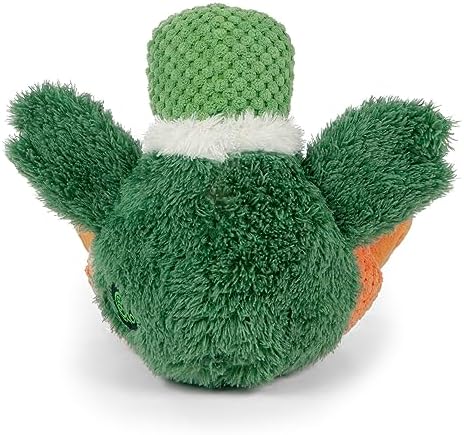 goDog Checkers Sitting Duck Squeaky Plush Dog Toy, Chew Guard Technology - Green, Large - Image 5