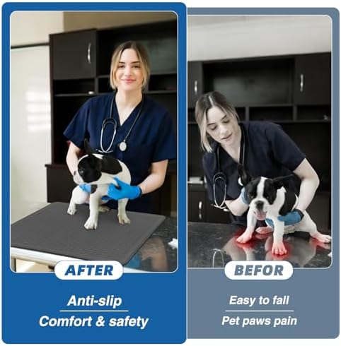 Dog Grooming Table Mat, Non-Slip Silicone Pad, 28 x 19.7 in Black - Image 7