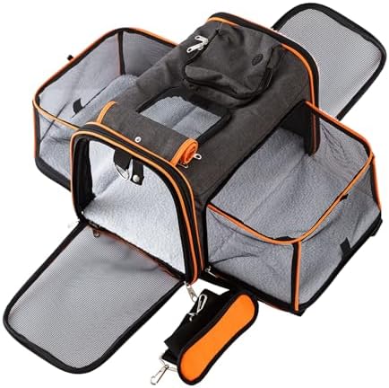 Pet Carrier Airline Approved, 17x11x11 TSA Travel Carrier by Petinstinct