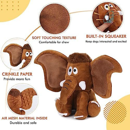 Letsmeet Interactive Plush Dog Squeaky Toys Fun Puppy Toy with Crinkle Paper for Interactive Chew and Play Beat Boredom with This Dog Puzzle Toy for Small Medium Large Dogs - Image 2