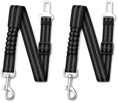 Dog Seat Belt 2Pcs, Retractable Pet Car Harness, Adjustable Dog Seat Belts by Ortarco