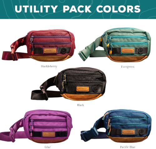 Wilderdog Utility Fanny Pack stores Treats, Balls, Keys in 3 Pockets with adjustable strap and Poop Bag dispenser (Huckleberry) - Image 6