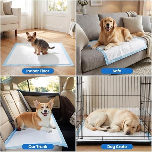 Gimars XL 28"x34" Puppy Pads [100-Count] Extra Large Leak-Proof Quick-Dry Disposable Dog Pee Pads for Pet Potty Training, Daily Use Pads, Wee Wee Pads for Dogs and Puppies - Image 7