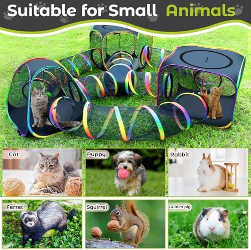 CypherX Outdoor Cat Enclosure, Portable Cat Tent with Tunnel Popup Catio - Image 5
