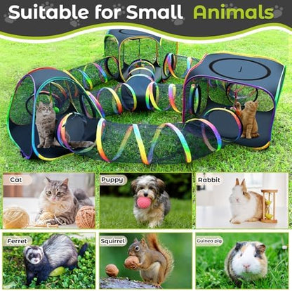 CypherX Outdoor Cat Enclosure, Portable Cat Tent with Tunnel Popup Catio - Image 5