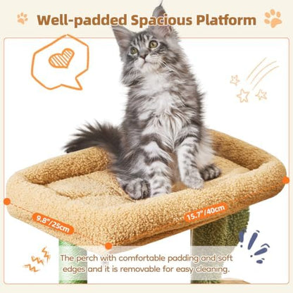 Taoqimiao Cactus, Cat Tree, 38.5In Cat Tower for Indoor Cats, for Kittens - Image 5
