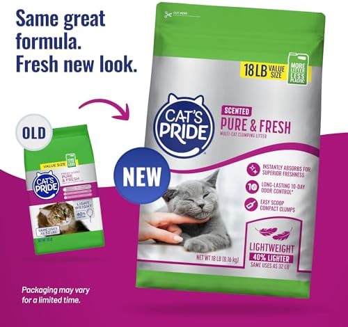 Cat's Pride Pure & Fresh Scented Clumping Litter 18lb - Image 2