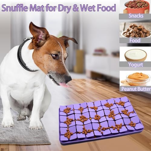 Silicone Snuffle Mat for Small Medium Dogs,Slow Feeder Lick Mat for Pet Slow Down Eating,Encourages Natural Foraging Skill,Interactive Feed Game Toy Lick Mat Bowl for All Breed Dog - Image 3