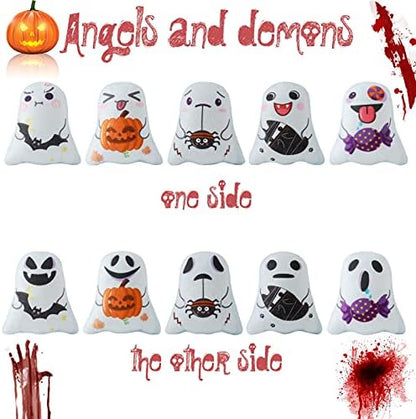 Catnip Toys Interactive Cat 5PCS Cats Chew Plush Ghost Toys & Pet Stuffed Nip Pillow & Kitten Best Kicker Toy Cute and Soft Teething Supplies for Moving Kitty Indoor - Image 3