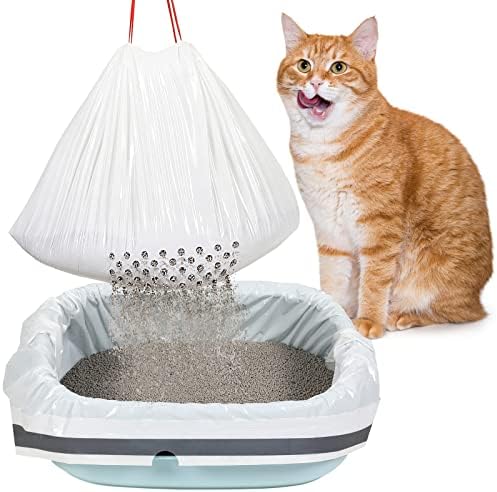 Jutom 42 Count Jumbo Sifting Cat Litter Box Liners with Holes 36''x18'' by Jutom
