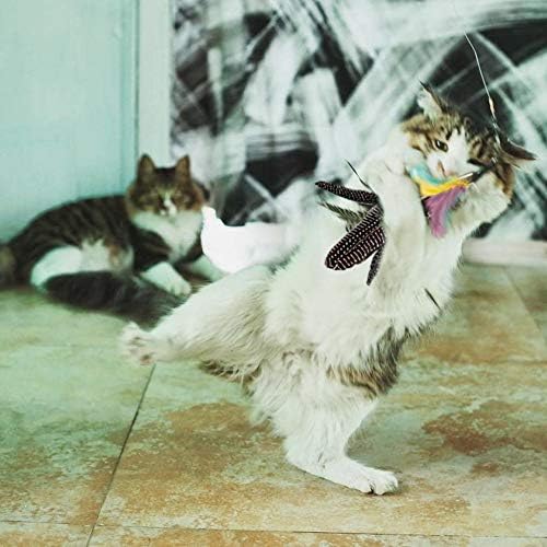 Handmade Natural Feather Cat Toy Dah Bird Refills - Interactive Cat and Kitten Toy - 6 Pack - Image 3
