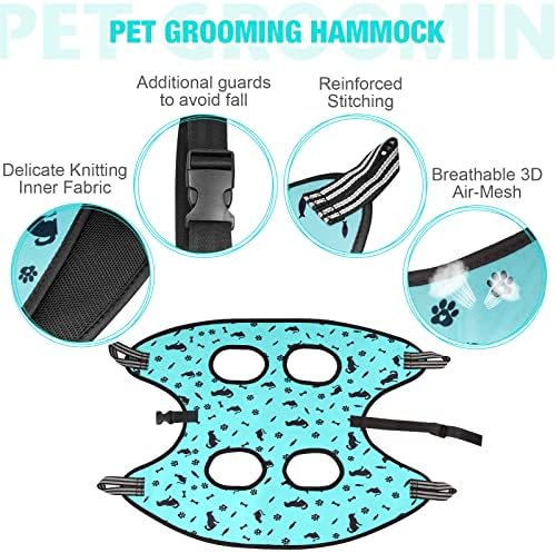 ATESON Dog Grooming Hammock - Pet Harness for Grooming, Dog Sling for Nail Clipping, Dog Hanging Holder for Cutting Nails - Image 5