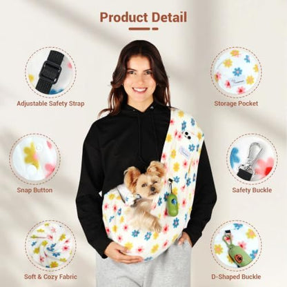 Cat Sling Carrier, Hands-Free Pet Sling for Small Dogs & Cats - Image 5